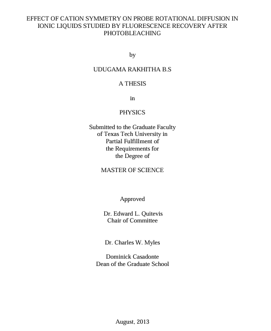 Additional doctoral research record for Dr. Udugama Rakhitha